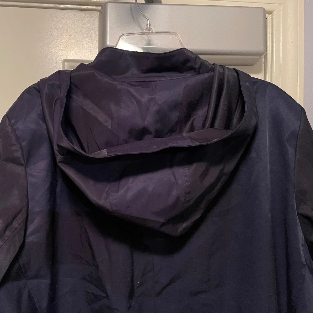 SOLD⭐️DKNY Navy Water Repellent Trench Coat (Plus Size 3X) NWT - Picture 7 of 8